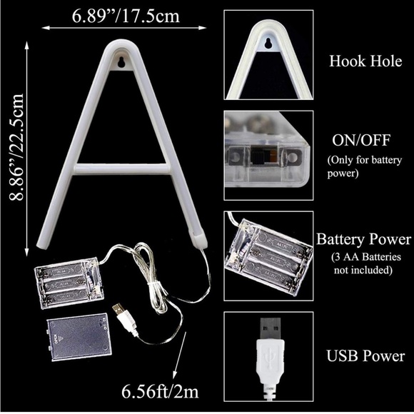 Neon letter “A” sign - Picture 3 of 4